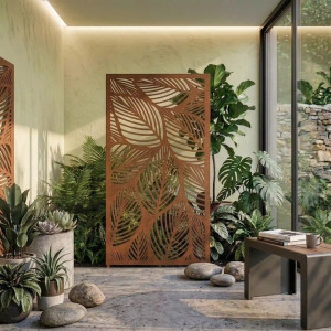 Pannello decorativo da esterno motivo fogliame tropicale - John Steel