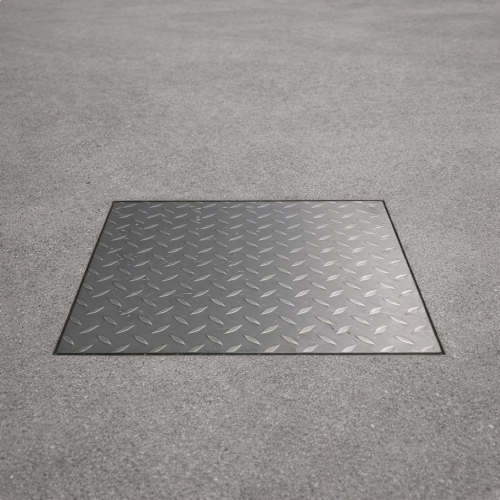 Square stainless steel tread access cover – John Steel