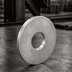 Custom-made checkered aluminum washer | John Steel