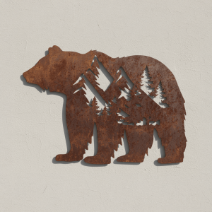 Decoración de pared de oso a medida en metal | John Steel