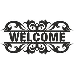 Wanddekoration Welcome im Panoramaformat nach Maß | John Steel