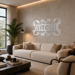 Décoration murale Welcome moderne sur mesure | John Steel