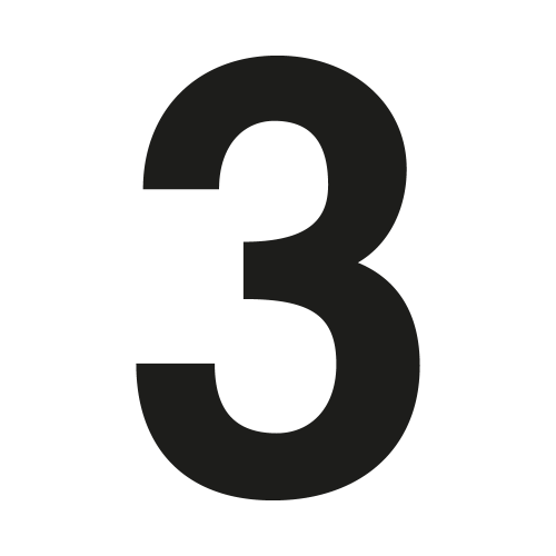 Numéro de maison Coolvetica 3 sur mesure - John Steel