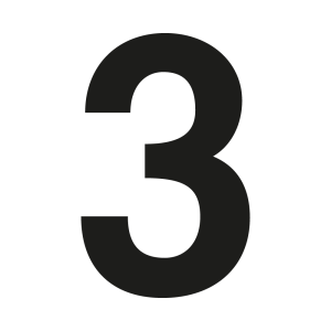 Numéro de maison Coolvetica 3 sur mesure - John Steel