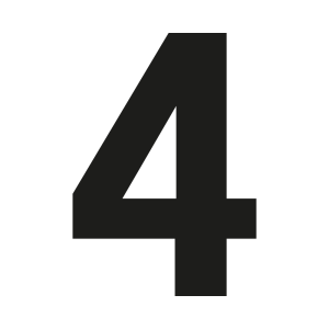 Numéro de maison Coolvetica 4 sur mesure - John Steel