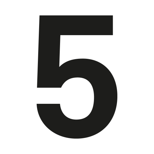 Numéro de maison Coolvetica 5 sur mesure - John Steel