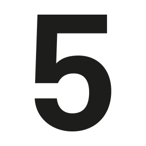 Huisnummer Coolvetica op maat: 5 | John Steel