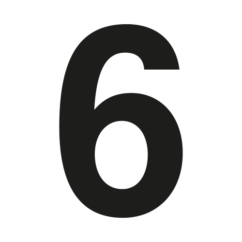 Individuelle Hausnummer 6 in Coolvetica - John Steel