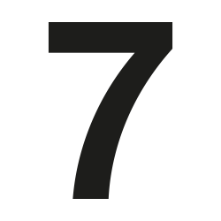 Huisnummer Coolvetica op maat: 7 | John Steel