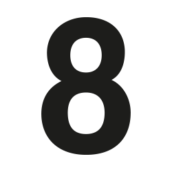 Numero civico Coolvetica su misura: 8 | John Steel