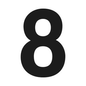 Numéro de maison Coolvetica 8 sur mesure - John Steel