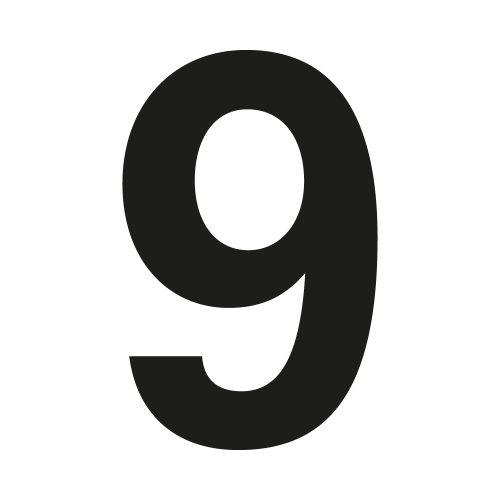 Individuelle Hausnummer 9 in Coolvetica - John Steel