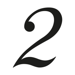 Numero civico cursive sans su misura: 2 | John Steel