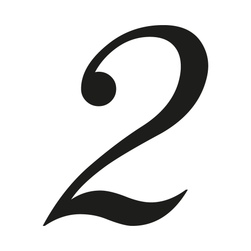 Hausnummer cursive sans nach maß : 2| John Steel