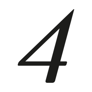 Huisnummer cursive sans op maat: 4| John Steel