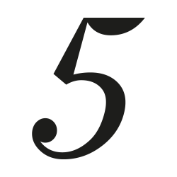 Hausnummer cursive sans nach maß : 5| John Steel