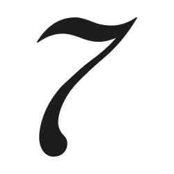Huisnummer cursive sans op maat: 7| John Steel