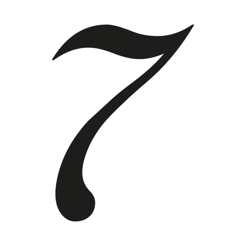 Huisnummer cursive sans op maat: 7| John Steel