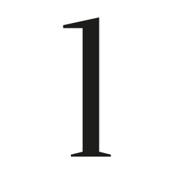 Numéro de maison oranienbaum sur mesure : chiffre 1 - John Steel