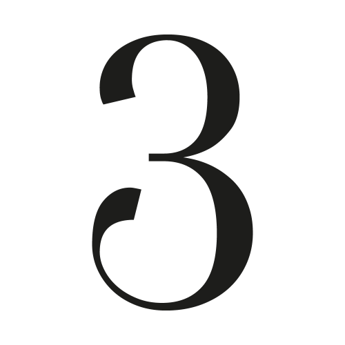Numéro de maison oranienbaum sur mesure : chiffre 3 - John Steel