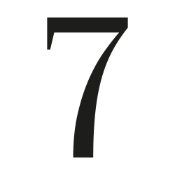 Numéro de maison oranienbaum sur mesure : chiffre 7 - John Steel