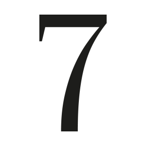 Numéro de maison oranienbaum sur mesure : chiffre 7 - John Steel