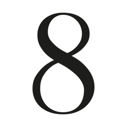 Numéro de maison oranienbaum sur mesure : chiffre 8 - John Steel