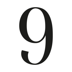 Numéro de maison oranienbaum sur mesure : chiffre 9 - John Steel