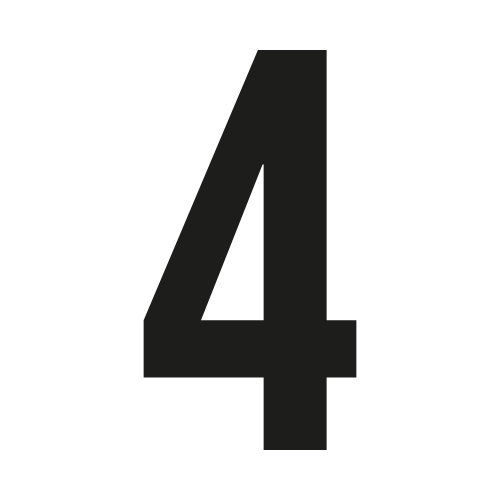 Numéro de maison Bebas neue sur mesure : 4 | John Steel