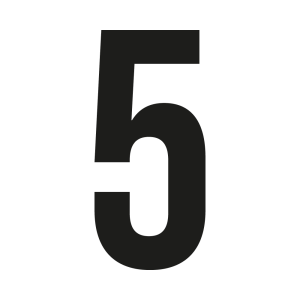 Numéro de maison Bebas neue sur mesure : 5 | John Steel