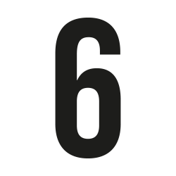 Numero civico Bebas neue su misura: 6| John Steel