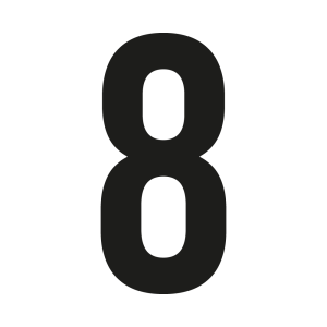 Custom Bebas Neue house number: 8 | John Steel