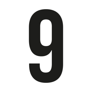 Custom Bebas Neue house number: 9 | John Steel
