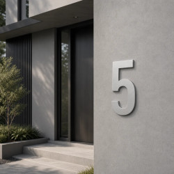 Número de casa Bebas neue a medida: 5| John Steel