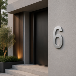 Número de casa Bebas neue a medida: 6| John Steel
