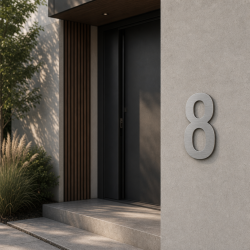 Numero civico Bebas neue su misura: 8| John Steel