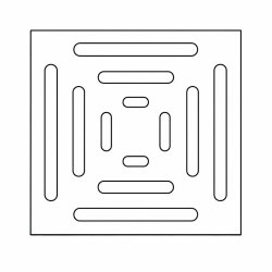 Grille carrée pour siphon de douche en inox brossé sur mesure