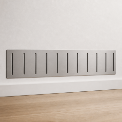 Grille de ventilation murale inox brossé  500 x 100 mm - John Steel