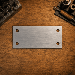 Placa de fijación de acero inoxidable cepillado a medida | John Steel