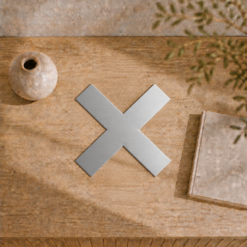 Croix en inox brossé sur mesure - Découpe laser John Steel
