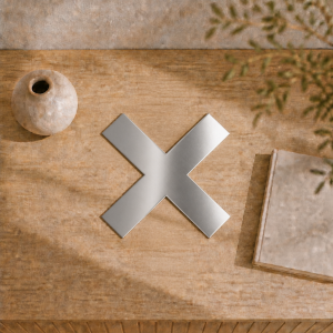 Croix en inox brut et brillant sur mesure | John Steel
