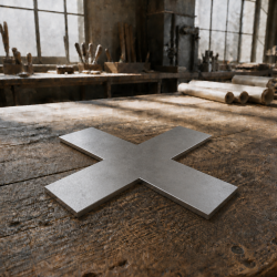 Croix en inox marin brut sur mesure | John Steel