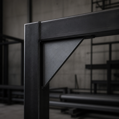 Custom raw steel reinforcement triangle | John Steel