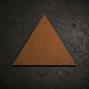 Triangle en acier corten sur mesure | Découpe laser John Steel
