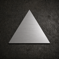 Triangle en inox brossé sur mesure | Découpe laser John Steel
