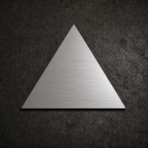 Triangle en inox brossé sur mesure | Découpe laser John Steel