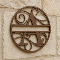 Monogramme lettre A en métal sur mesure