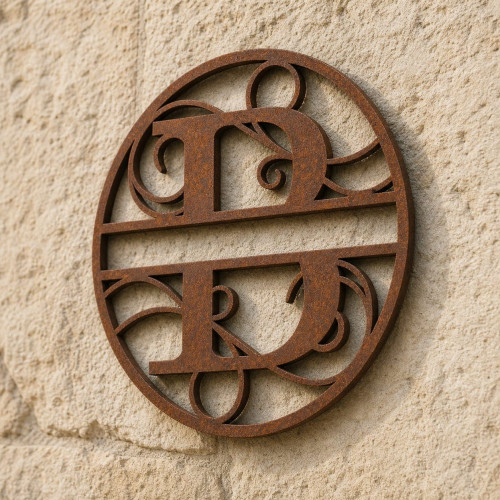 Monogramme lettre B en métal sur mesure