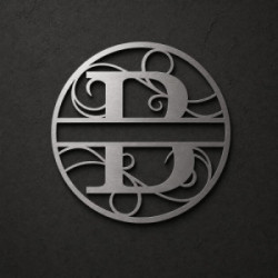 Monograma de metal personalizado letra B