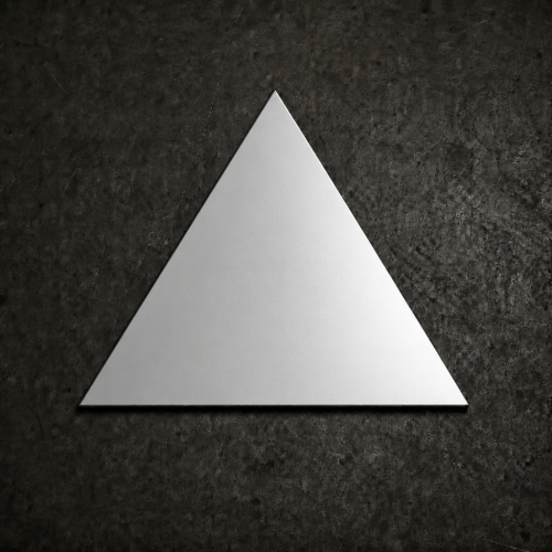 Triangolo in acciaio inox grezzo e lucido su misura | John Steel